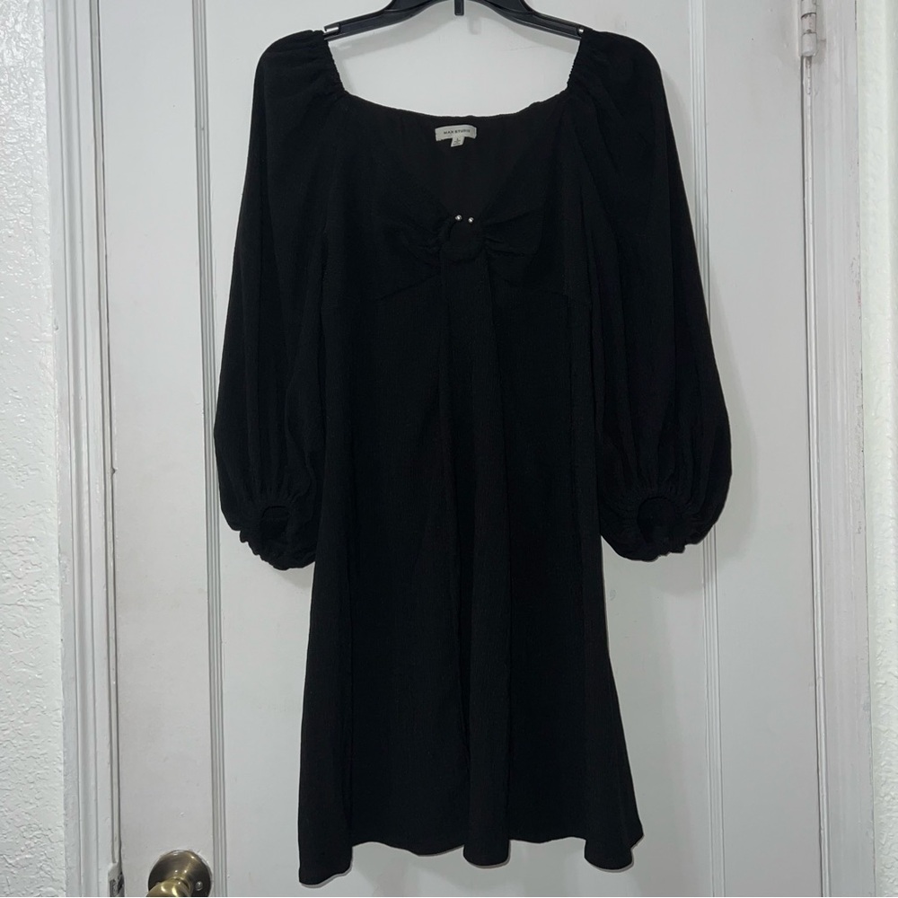 Black Dress with Silver Detail